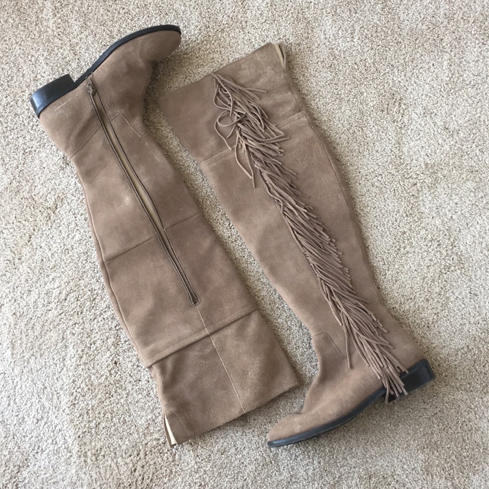 Steve Madden Over the Knee FRINGE boots